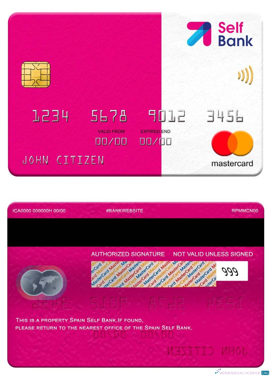 Download Spain Self Bank mastercard Photoshop template